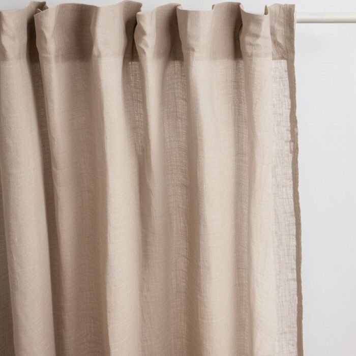 Zasłona lniana - naturalna