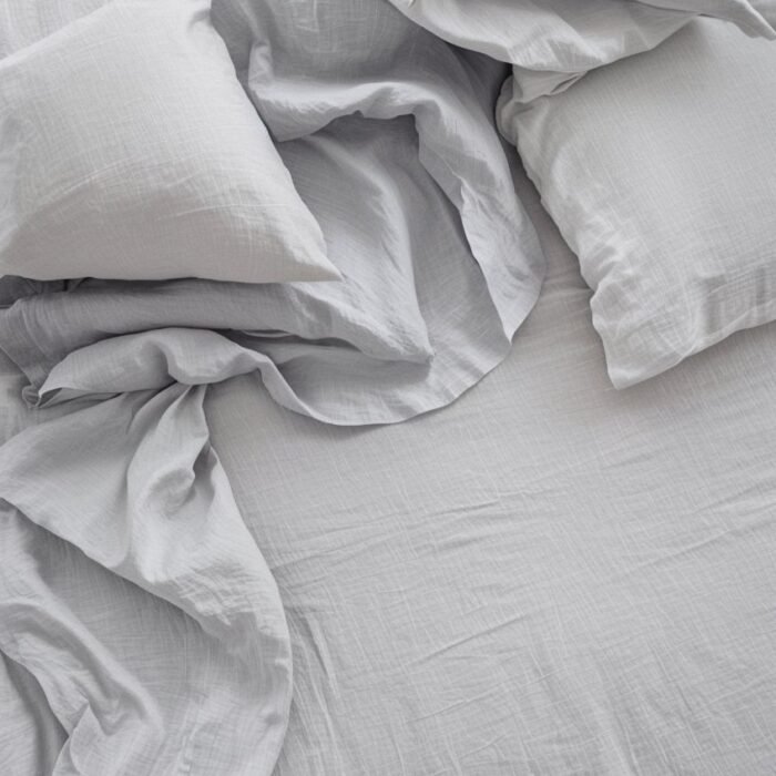 Prześcieradło lniane z obramowaniem - Sky