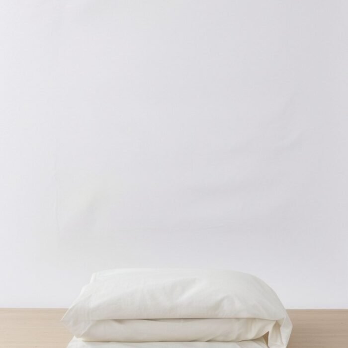 Poszewka na kołdrę lnianą - kość słoniowa