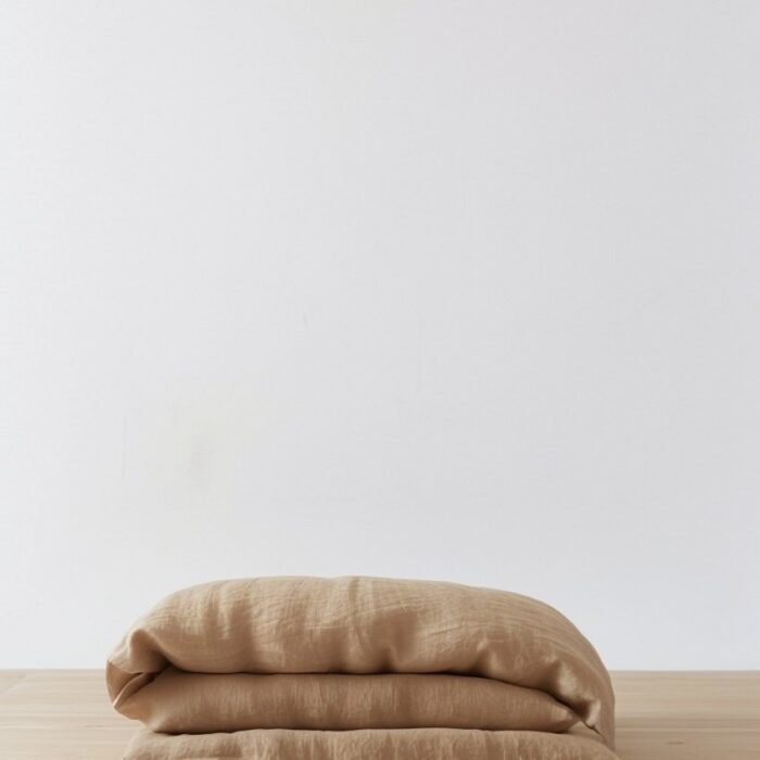 Poszewka na kołdrę lnianą - piaskowa