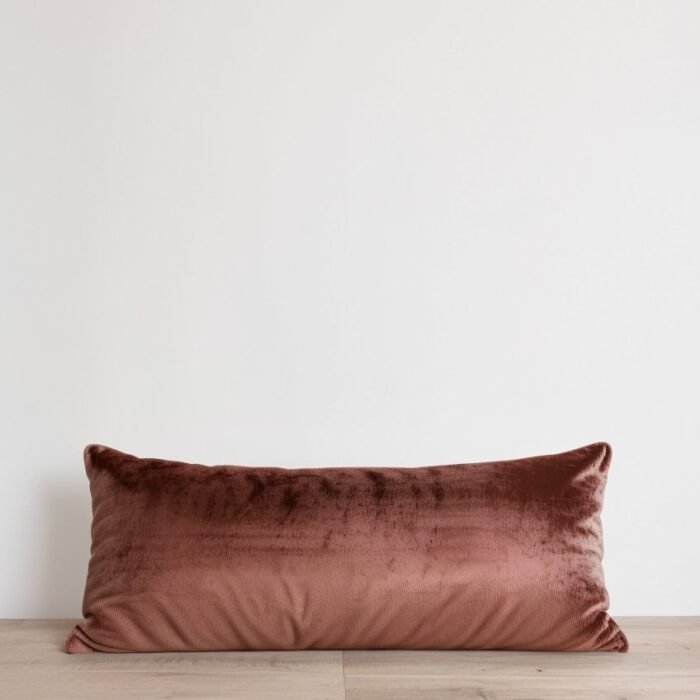 Poszewka na poduszkę lędźwiową Talik Velvet - kasztanowa